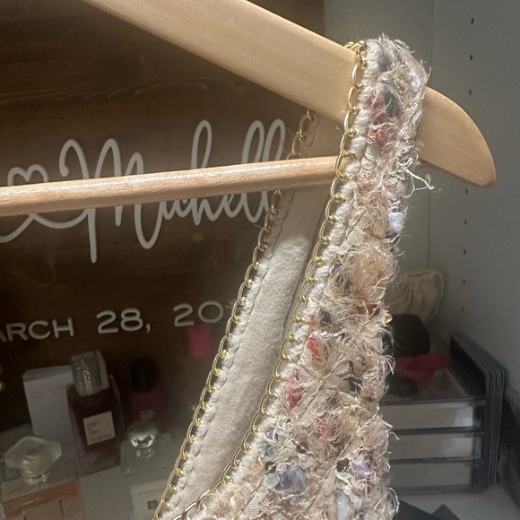 Anthropologie Tweed Fit and Flare Mini Dress with Gold Accents - Picture 7 of 8